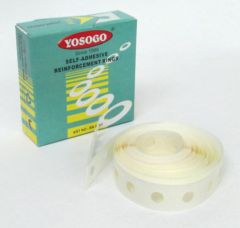 YOSOGO Self-Adhesive Reinforcement Rings (6 Boxes x 400 Pack) | Transparent Tear-Resistant Hole Protectors for Binders, Notebooks & Files | Eco-Friendly, Durable, & Easy-to-Use - Image 2